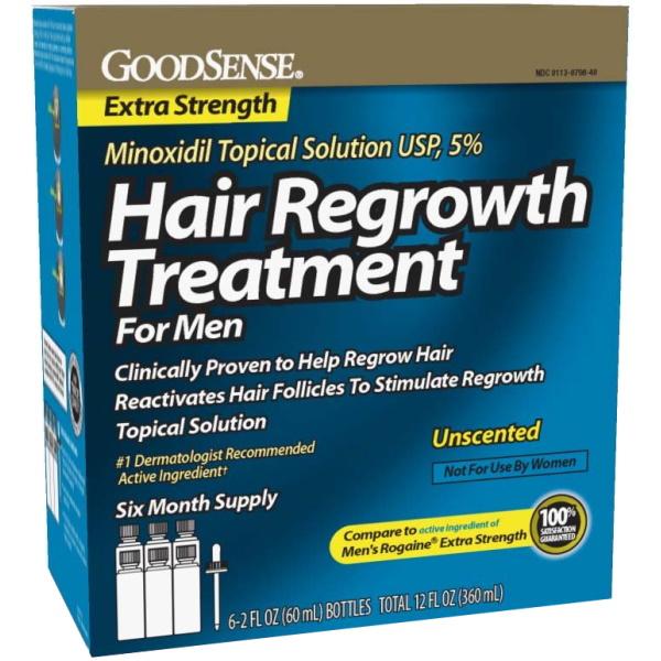 GoodSense Hair Regrowth Treatment for Men - Minoxidil Topical Solution USP, 5% - 360mL / 12 fl oz [Healthcare]