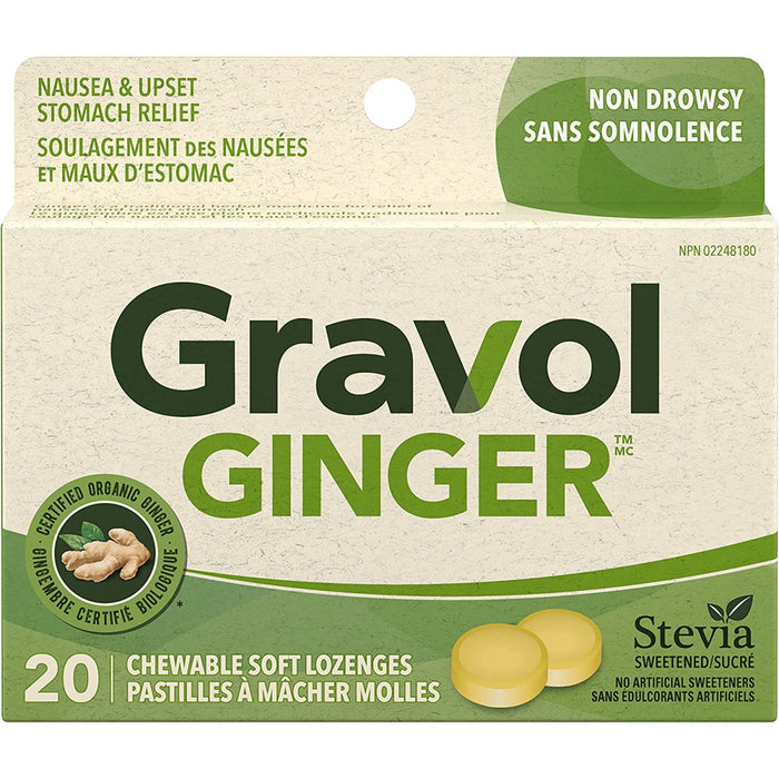 Gravol Ginger Chewable Lozenges - 20 Soft Lozenges [Healthcare]