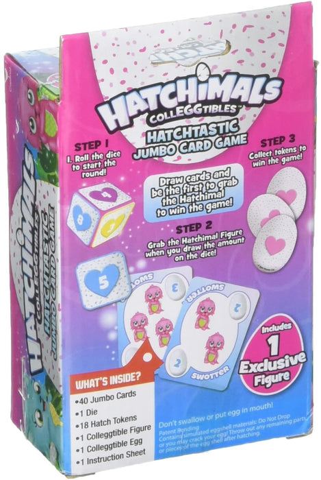 Hatchimals CollEGGtibles - Hatchtastic Jumbo Card Game with Exclusive Figure [Card Game, 2-4 Players, Ages 5+]