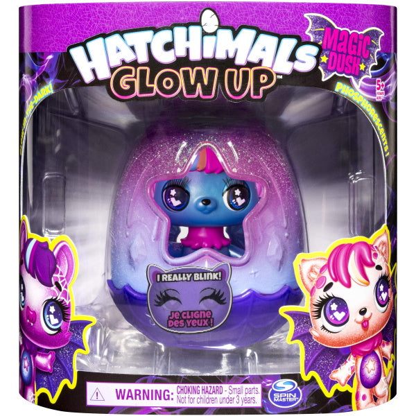 Hatchimals: Glow Up - 3-inch Magic Dusk Collectible Figures with Glow-in-the-Dark Wings [Toys, Ages 5+]