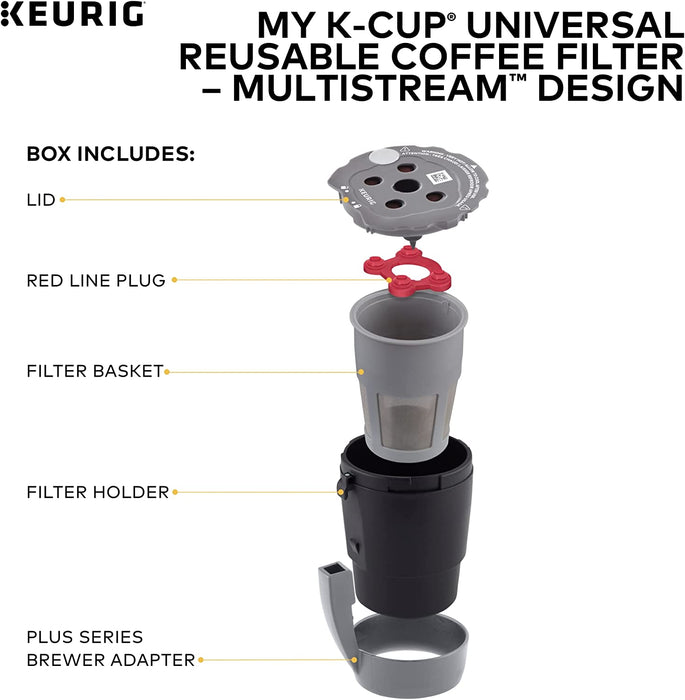Keurig My K-Cup Universal Reusable Filter MultiStream Technology - Gray [House & Home]