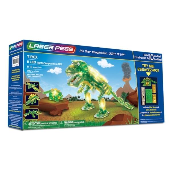Laser Pegs T-Rex 10-in-1 Building Set - 380 Pieces [Toys, Ages 8+]