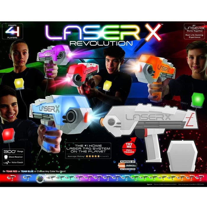 Laser X Revolution Real Life Laser Gaming Experience Laser Tag Set For 4 Players [Toys, Ages 8+]