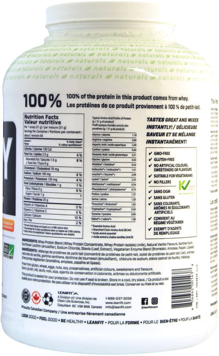 LeanFit Naturals Whey Protein Powder - Vanilla - 2kg [Snacks & Sundries]