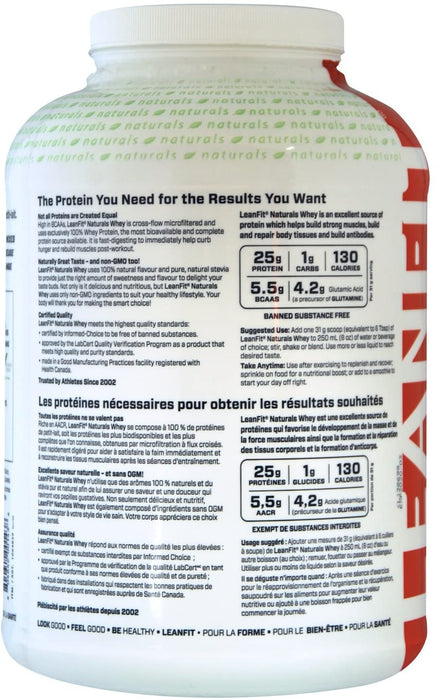 LeanFit Naturals Whey Protein Powder - Vanilla - 2kg [Snacks & Sundries]