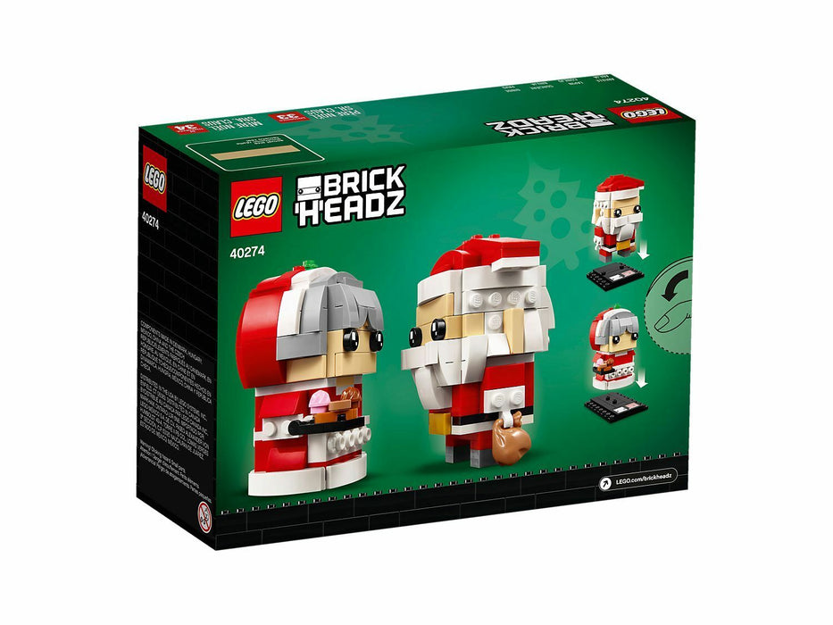 LEGO Brick Headz: Mr. & Mrs. Claus - 341 Piece Building Kit [LEGO, #40274]