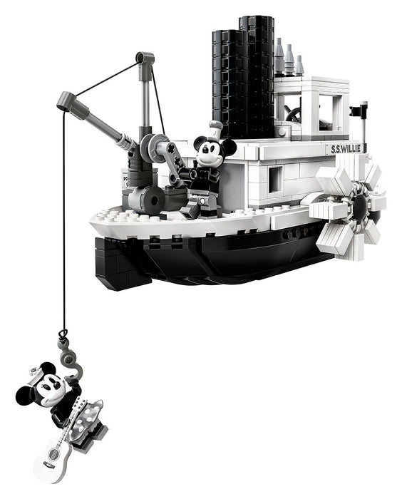 LEGO Ideas Disney Mickey Mouse: Steamboat Willie - 751 Piece Building Kit [LEGO, #21317, Ages 10+]