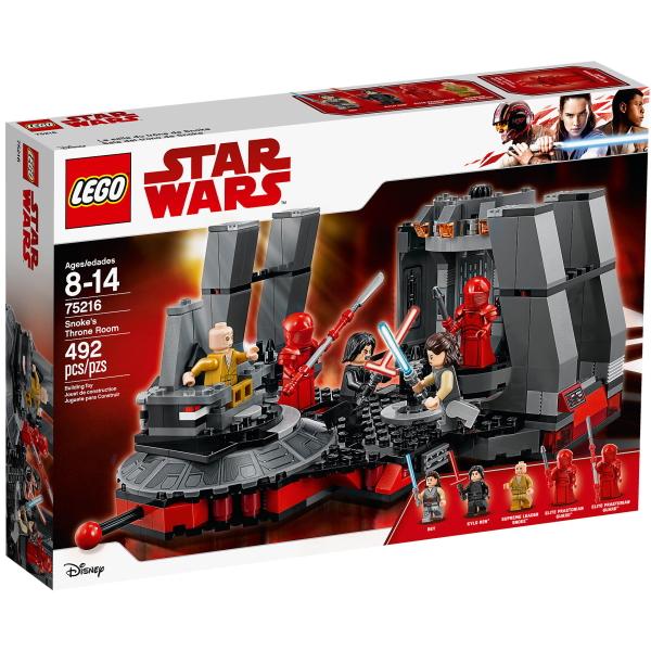 LEGO Star Wars: Snoke's Throne Room - 492 Piece Building Kit [LEGO, #75216]