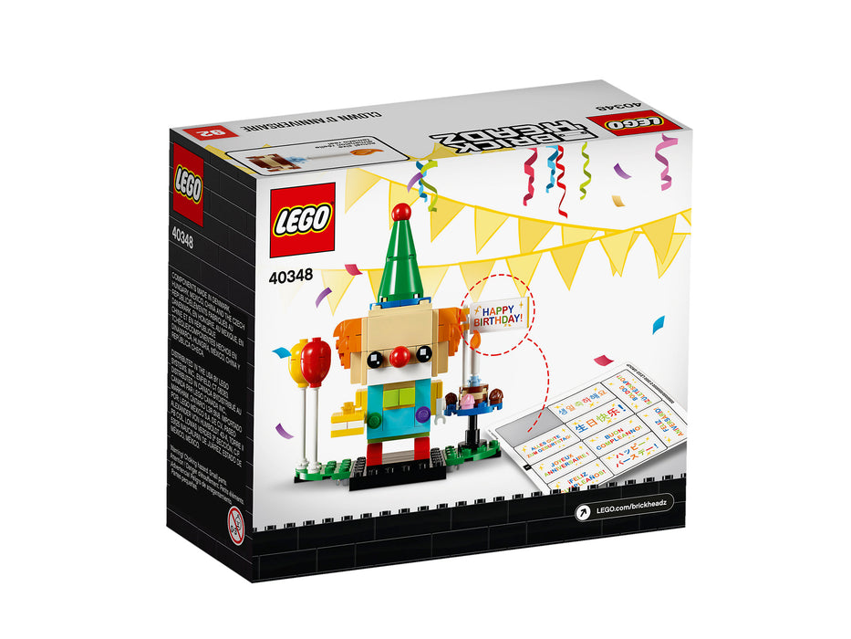 LEGO BrickHeadz: Birthday Clown - 150 Piece Building Kit [LEGO, #40348, Ages 10+]