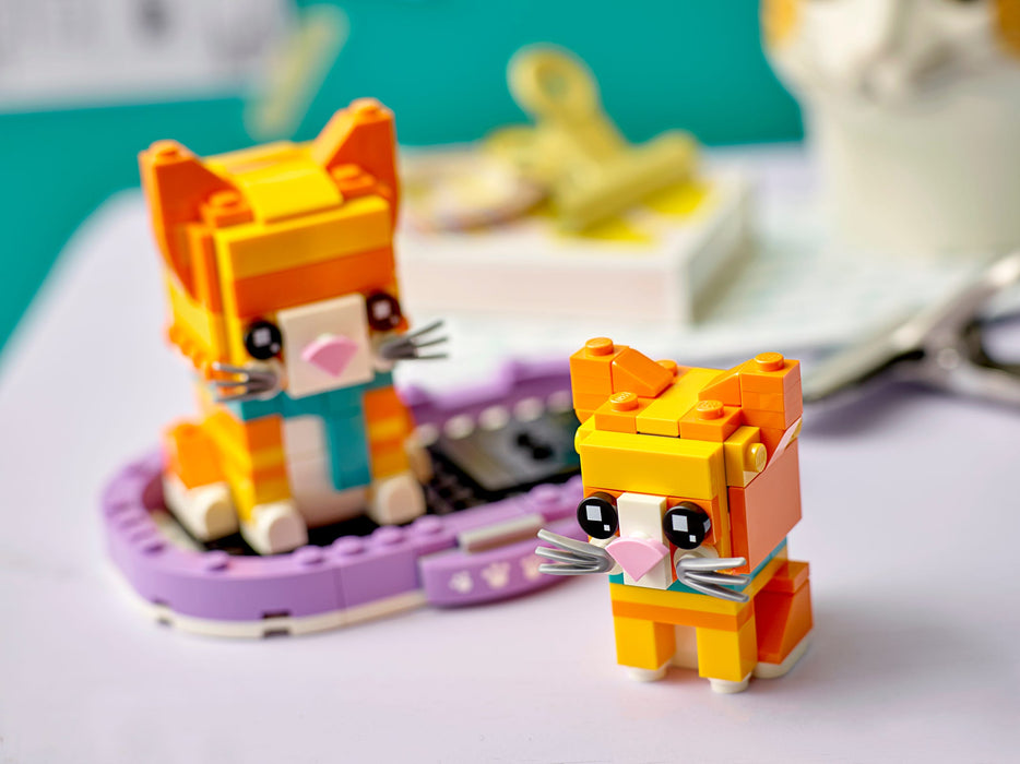 LEGO BrickHeadz: Pets - Ginger Tabby - 269 Piece Building Kit [LEGO, #40480]