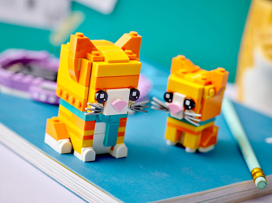 LEGO BrickHeadz: Pets - Ginger Tabby - 269 Piece Building Kit [LEGO, #40480, Ages 8+]