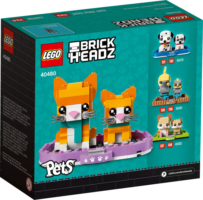 LEGO BrickHeadz: Pets - Ginger Tabby - 269 Piece Building Kit [LEGO, #40480]