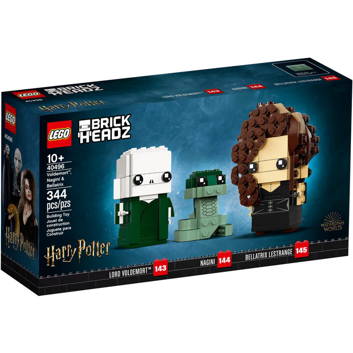 LEGO BrickHeadz: Harry Potter - Voldemort, Nagini & Bellatrix - 344 Piece Building Kit [LEGO, #40496]