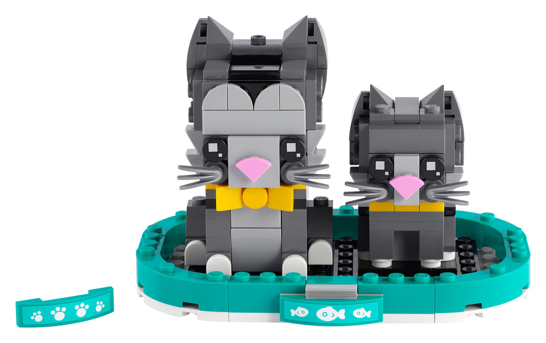 LEGO BrickHeadz: Pets - Shorthair Cats - 250 Piece Building Kit [LEGO, #40441]