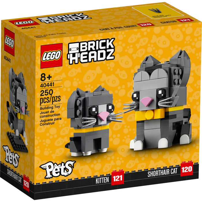 LEGO BrickHeadz: Pets - Shorthair Cats - 250 Piece Building Kit [LEGO, #40441]