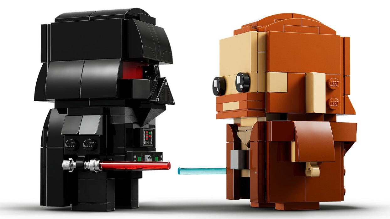LEGO BrickHeadz: Star Wars - Obi-Wan Kenobi & Darth Vader - 260 Piece Building Kit [LEGO, #40547, Ages 10+]