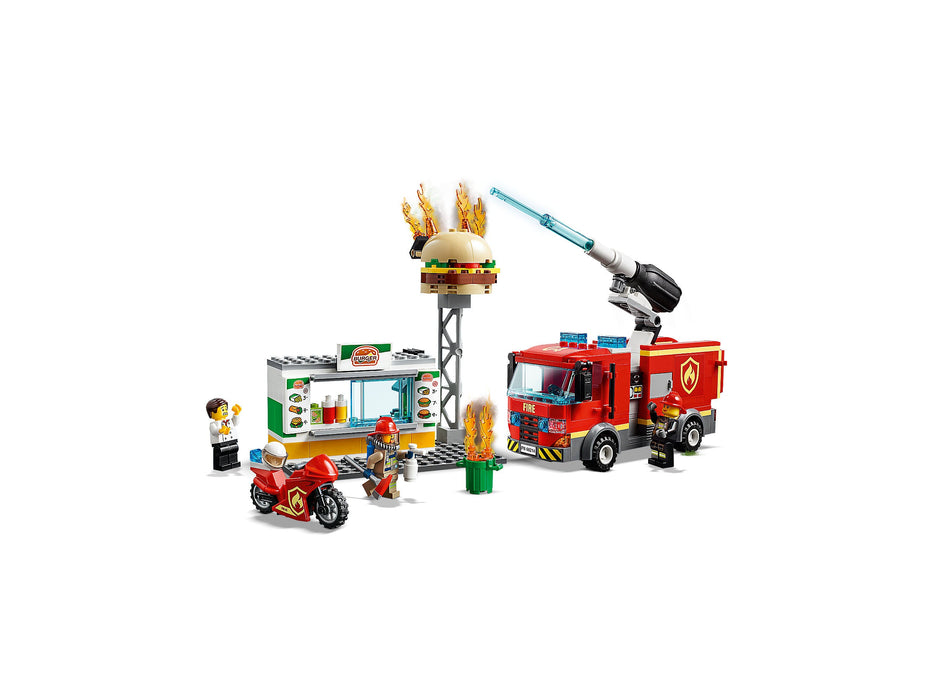 LEGO City: Burger Bar Fire Rescue - 327 Piece Building Set [LEGO, #60214, Ages 5+]