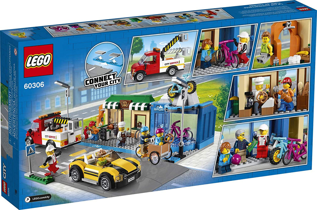 LEGO City: Shopping Street - 533 Piece Building Kit [LEGO, #60306, Ages 6+]