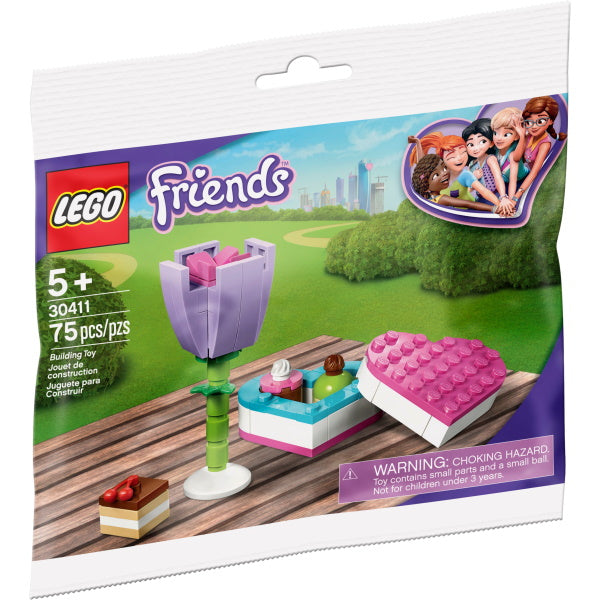LEGO Friends: Chocolate Box & Flower - 75 Piece Building Kit [LEGO, #30411, Ages 5+]