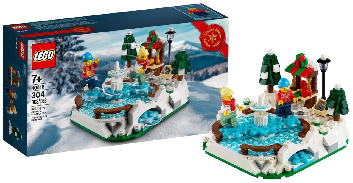 LEGO Ice Skating Rink - Limited Edition - 304 Piece Building Kit [LEGO, #40416, Ages 7+]