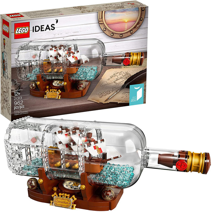 LEGO Ideas: Ship in a Bottle - 962 Piece Building Kit [LEGO, #21313, Ages 12+]