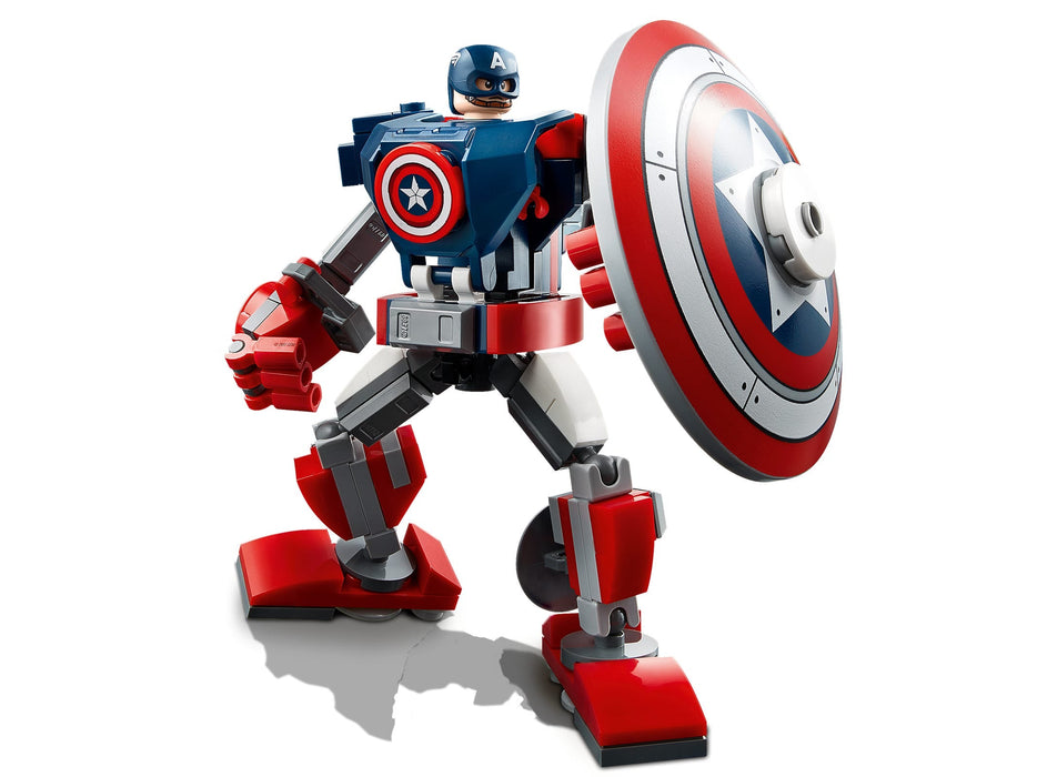 LEGO Marvel Avengers: Captain America Mech Armor - 121 Piece Building Kit [LEGO, #76168, Ages 7+]