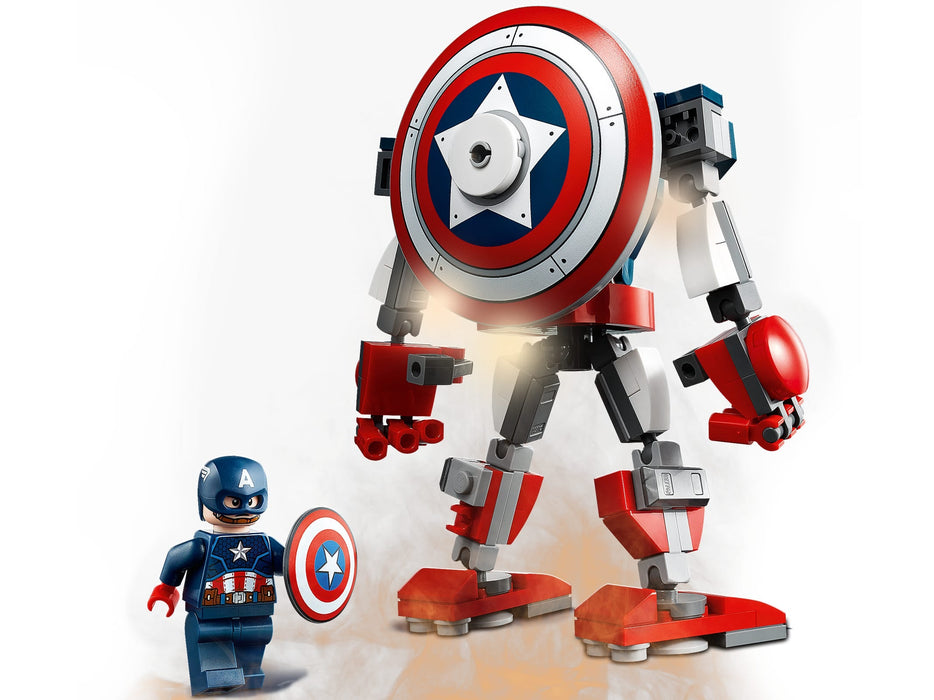 LEGO Marvel Avengers: Captain America Mech Armor - 121 Piece Building Kit [LEGO, #76168, Ages 7+]