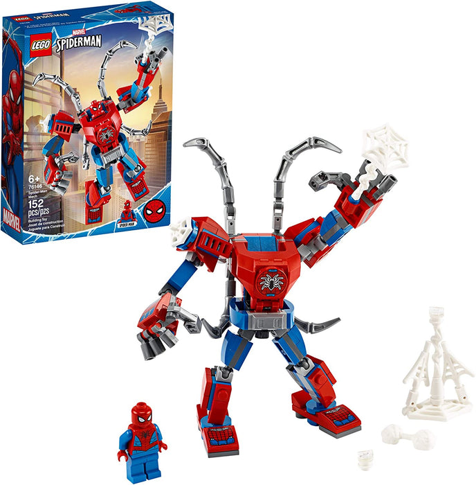 LEGO Marvel Spider-Man: Spider-Man Mech - 152 Piece Building Kit [LEGO, #76146, Ages 6+]