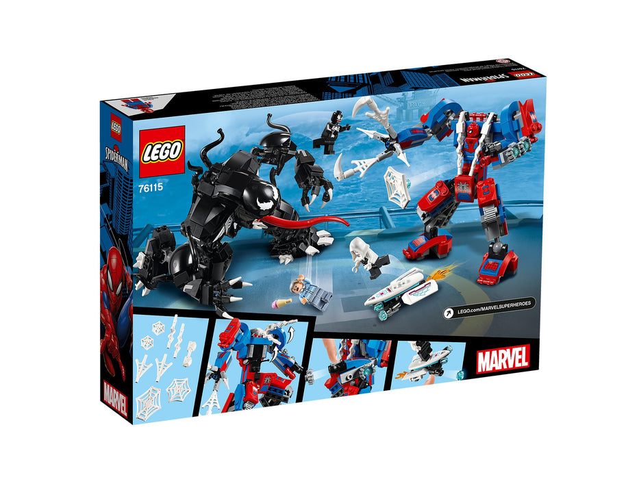 LEGO Marvel Spider-Man: Spider Mech vs. Venom - 604 Piece Building Kit [LEGO, #76115]