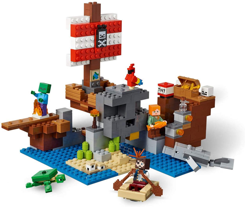 LEGO Minecraft: The Pirate Ship Adventure - 386 Piece Building Kit [LEGO, #21152, Ages 8+]