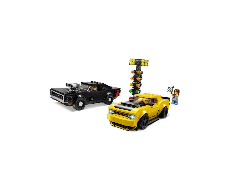 LEGO Speed Champions: 2018 Dodge Challenger SRT Demon and 1970 Dodge Charger R/T - 478 Piece Building Kit [LEGO, #75893]