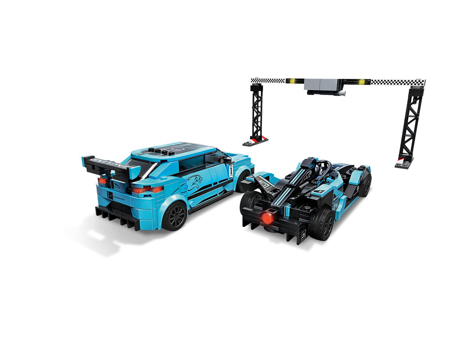 LEGO Speed Champions: Formula E Panasonic Jaguar Racing GEN2 Car & Jaguar I-PACE eTROPHY - 565 Piece Building Kit [LEGO, #76898, Ages 8+]