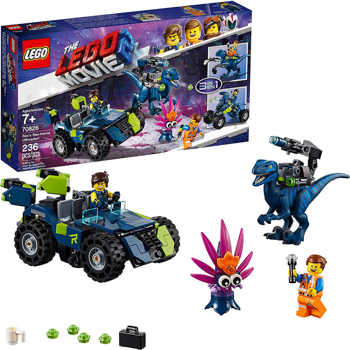 LEGO The LEGO Movie 2: Rex's Rex-treme Offroader! - 236 Piece Building Kit [LEGO, #70826]