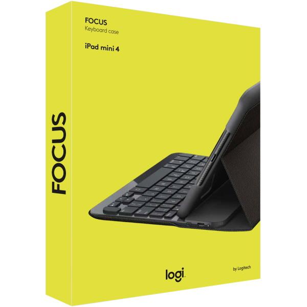 Logitech Focus Keyboard Case for iPad Mini 4 - Black [Electronics]