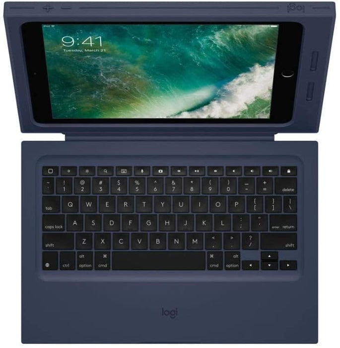 Logitech Rugged Protection Combo Keyboard and Folio Case for iPad 9.7 (5th Gen) / (6th Gen) - Bulk Packaging - Navy Blue [Electronics]