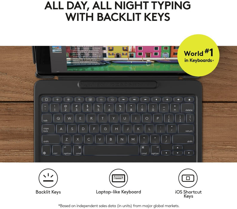 Logitech Slim Combo Keyboard Case for iPad Pro 10.5-inch - Black [Electronics]