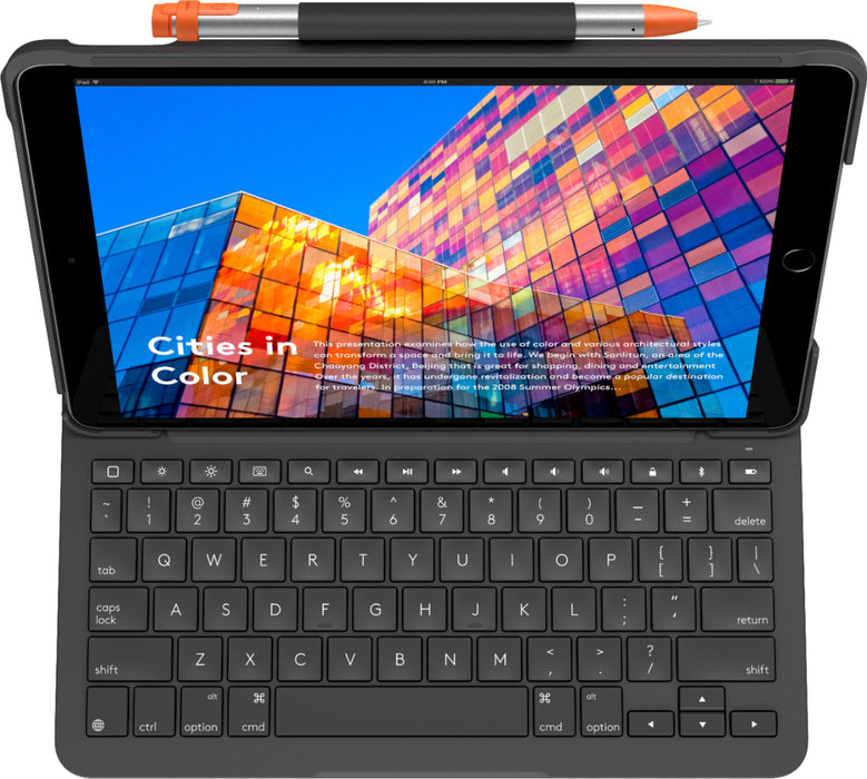 Logitech Slim Folio Keyboard Case with Integrated Wireless Keyboard for iPad Air (3rd Generation) 10.5-inch - Graphite [Electronics]