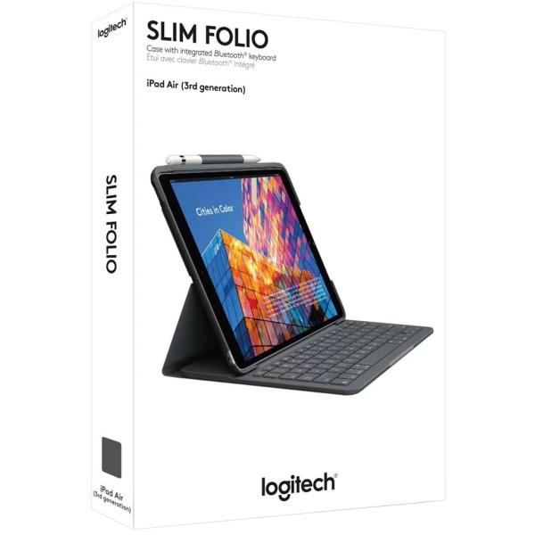 Logitech Slim Folio Keyboard Case with Integrated Wireless Keyboard for iPad Air (3rd Generation) 10.5-inch - Graphite [Electronics]