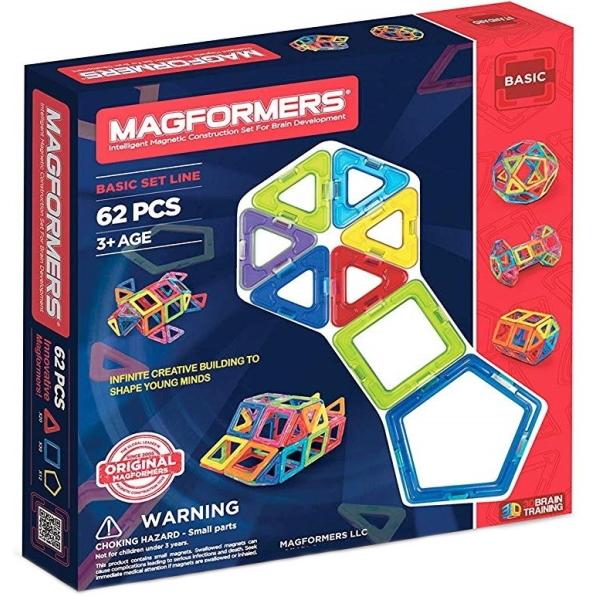 Magformers: Basic Set Line - 62 Pieces [Toys, Ages 3+]