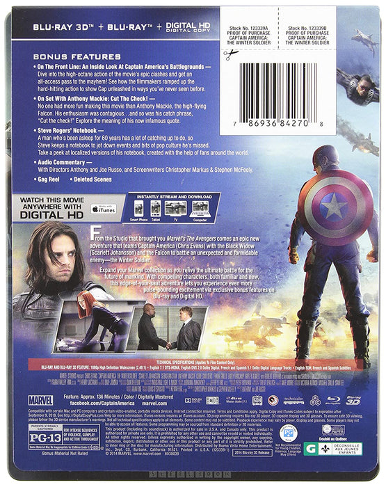 Marvel's Captain America: The Winter Soldier - Limited Edition SteelBook [3D + 2D Blu-ray]