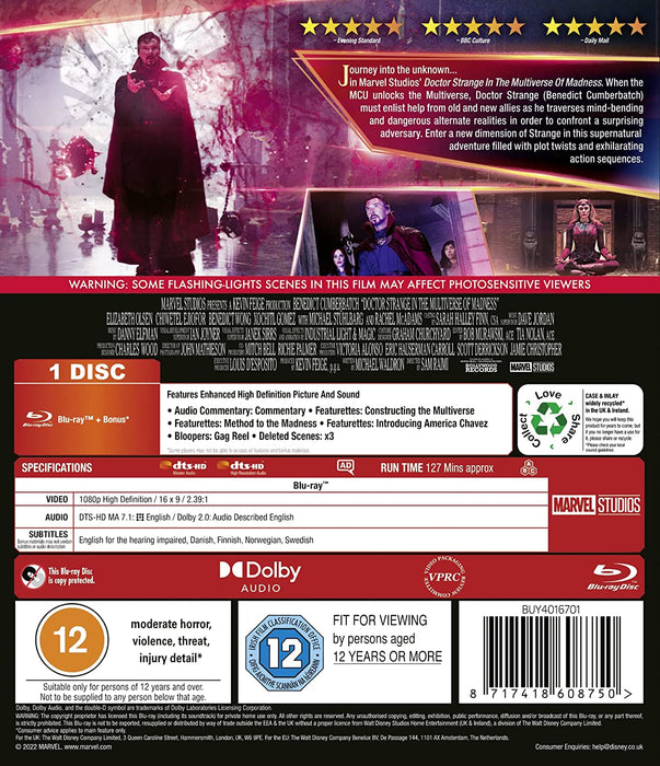 Marvel's Doctor Strange in the Multiverse of Madness [Blu-ray]