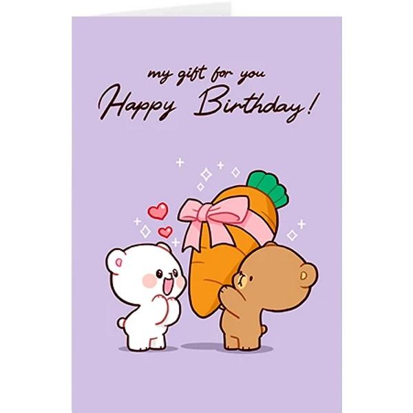 milkmochabear Birthday Card - My Gift for You [Stationery]