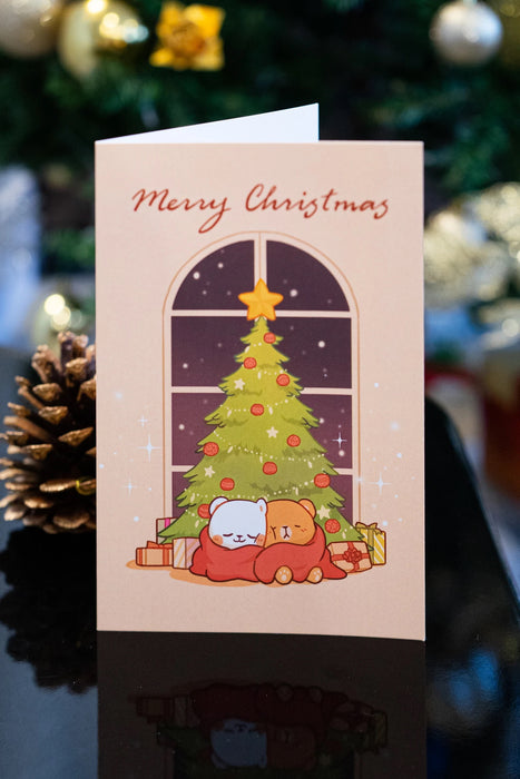 milkmochabear Christmas Card - Under the Tree [Stationery]