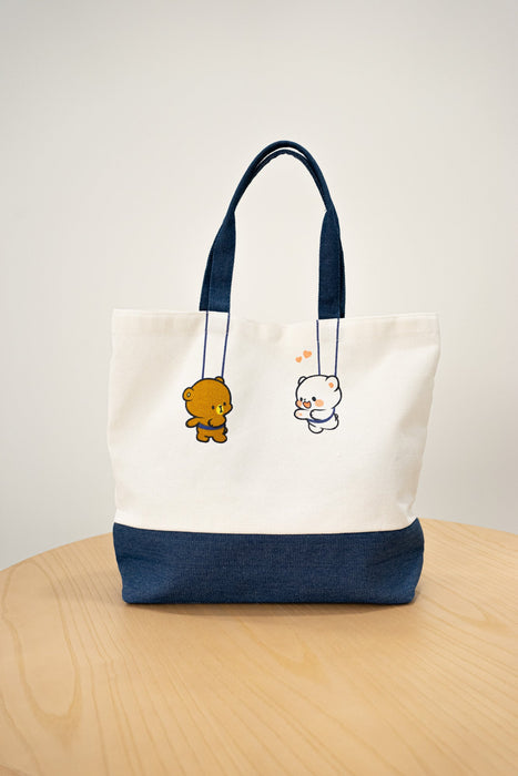 milkmochabear - Hanging Out Canvas Tote Bag [Accessories]