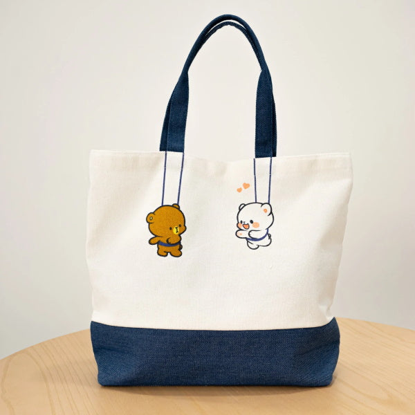 milkmochabear - Hanging Out Canvas Tote Bag [Accessories]