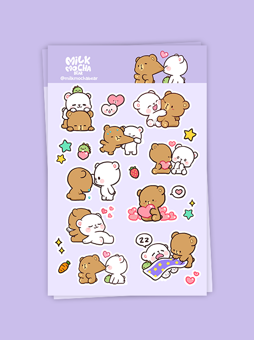 milkmochabear: Sticker Pack - Milk & Mocha 2nd Edition [36 Sticker Pack]
