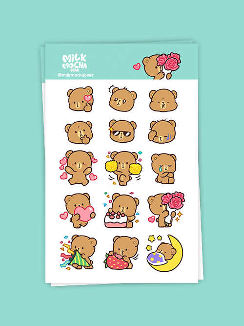 milkmochabear Sticker Pack - Mocha 1st Edition [30 Sticker Pack]