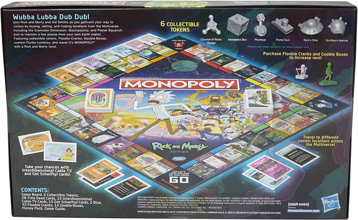 Monopoly: Rick and Morty Edition [Board Game, 2-6 Players]