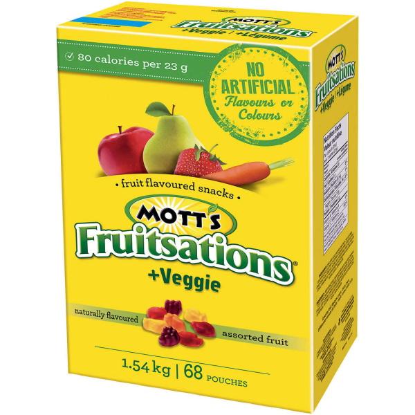 Mott’s Fruitsations + Veggie - Assorted Fruit Snacks - 1.54kg - 68-Count [Snacks & Sundries]