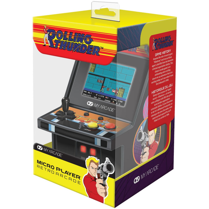 My Arcade Rolling Thunder Micro Player - 6.75 Inch Mini Retro Arcade Machine Cabinet [Retro System]